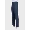 Men's checkered wool trousers