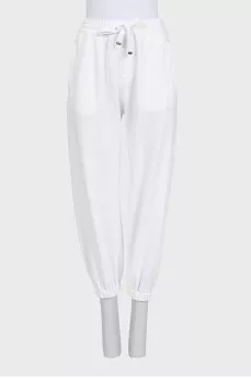 White tracksuit with a cropped jacket