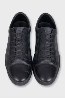 Men's sneakers with signature canvas inserts