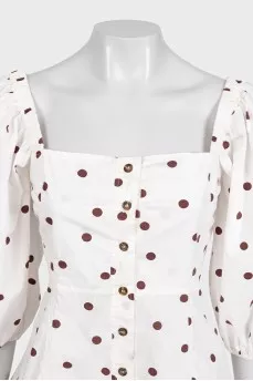 White suit with printed shorts