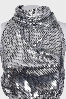 Silver backless top