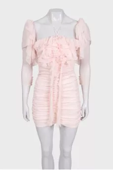 Pink silk dress
