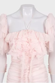 Pink silk dress