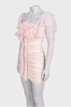 Pink silk dress