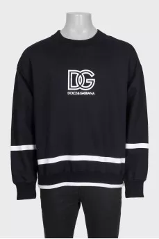 Men's black jumper with logo
