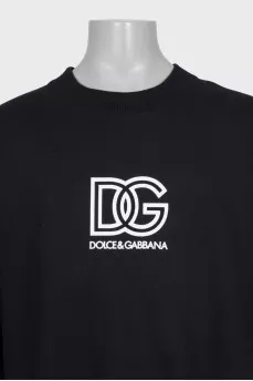 Men's black jumper with logo