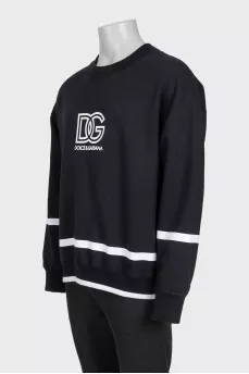 Men's black jumper with logo