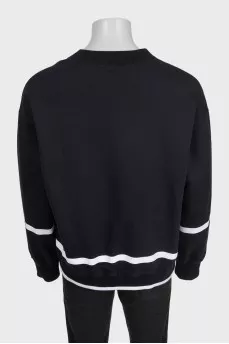 Men's black jumper with logo