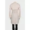 Beige trench coat with silk insert