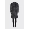 Black coat with print and hooks