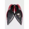 Red patent leather pumps