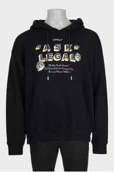 Чоловіче худі чорного кольору Ask Legal