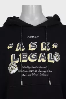 Чоловіче худі чорного кольору Ask Legal