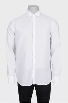 Men's white linen shirt