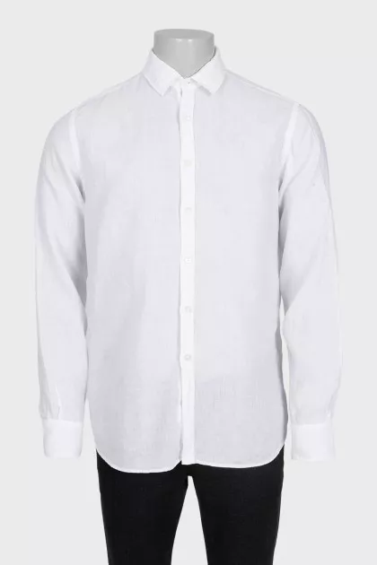 Men's white linen shirt