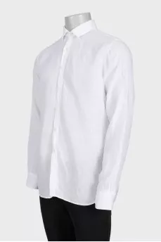 Men's white linen shirt
