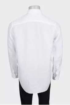 Men's white linen shirt