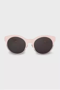 Browline sunglasses with pink frames