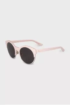 Browline sunglasses with pink frames