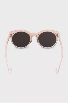 Browline sunglasses with pink frames