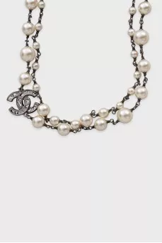 Long necklace with logo pendant
