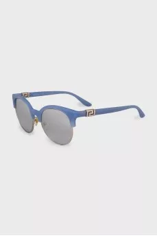 Blue frame browline sunglasses