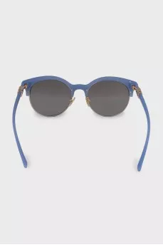Blue frame browline sunglasses