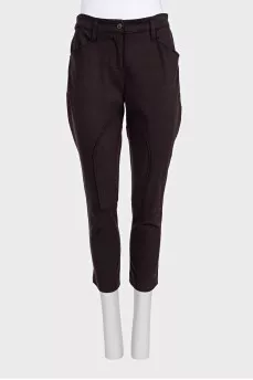 Brown corduroy capri pants