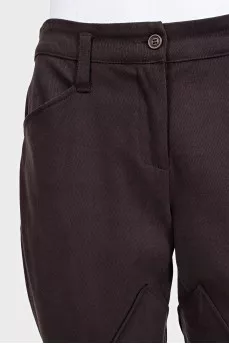 Brown corduroy capri pants