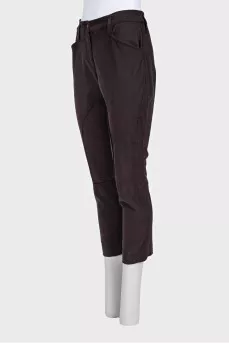 Brown corduroy capri pants