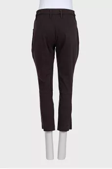 Brown corduroy capri pants