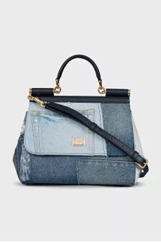Satchel made from Sicily textiles