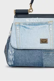 Satchel made from Sicily textiles