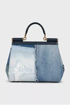 Satchel made from Sicily textiles