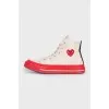Кеди бежевого кольору Chuck 70 by Comme des Garçons Play x Converse