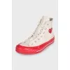 Кеди бежевого кольору Chuck 70 by Comme des Garçons Play x Converse