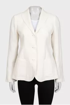 White single-breasted jacket