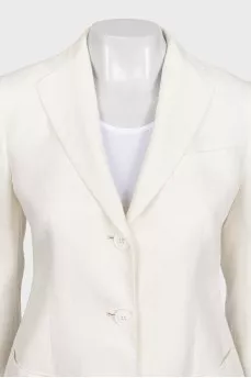 White single-breasted jacket