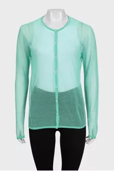 Transparent green cardigan