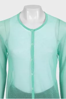 Transparent green cardigan
