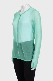 Transparent green cardigan