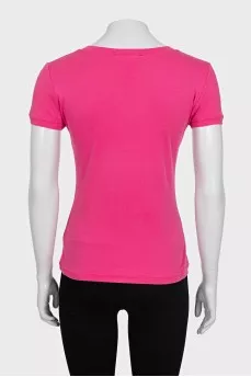 Fitted T-shirt decorated with appliqué