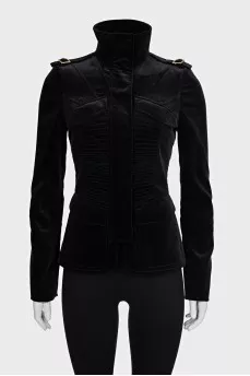Velvet fitted jacket