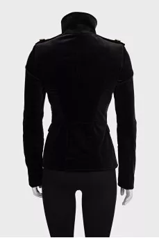 Velvet fitted jacket