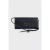 Leather mini bag with brand logo