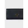 Leather mini bag with brand logo