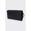 Leather mini bag with brand logo