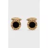 Men's gold cufflinks with onyx