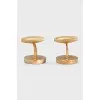 Men's gold cufflinks with onyx