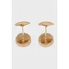Men's gold cufflinks with onyx